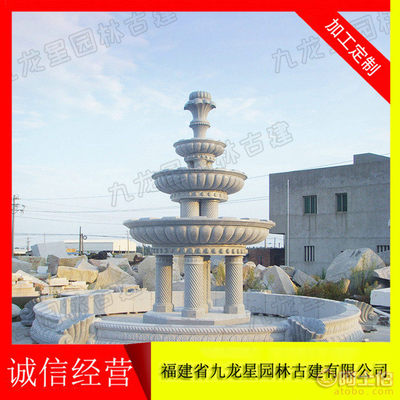 景觀石雕噴泉與石雕水缽 打造自然與藝術交融的假山景觀